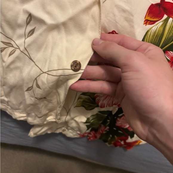 jade fashions hawaiian shirt Full Graphic Print Floral Tropical Medium Collared - Picture 6 of 16